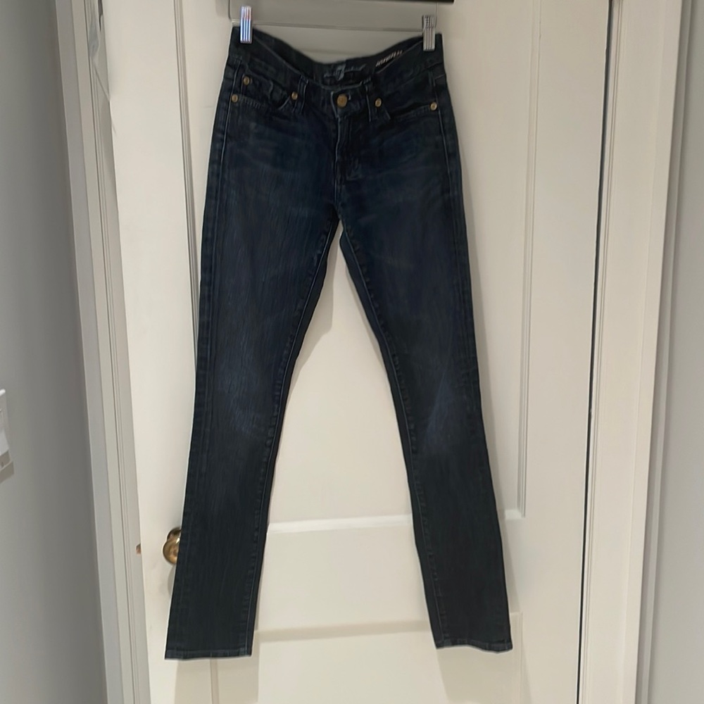 Seven for all mankind jeans blue wash Roxanne cut size 26 stretch denim